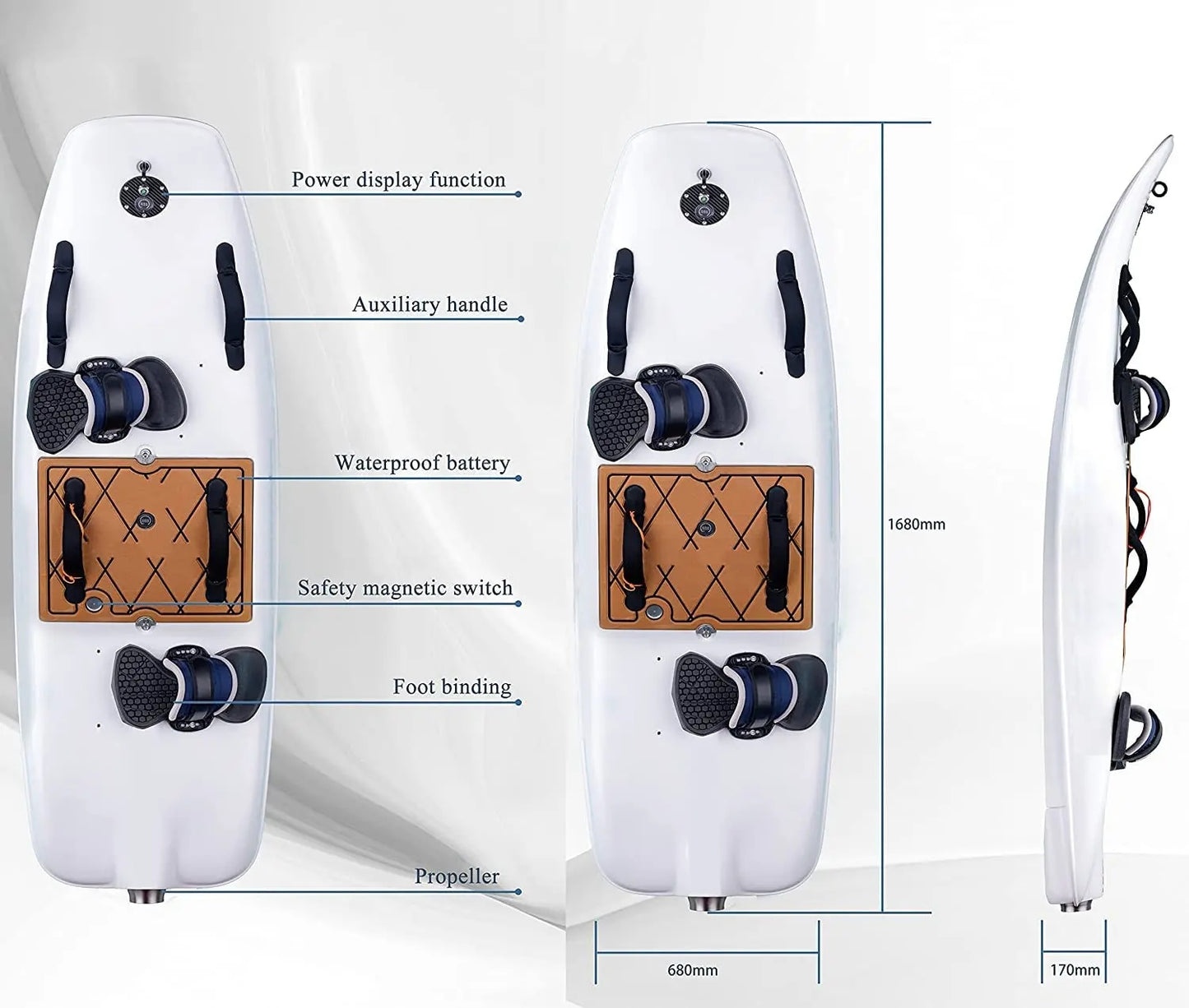 GOYOJO-Planche de Surf Électrique en Fibre de Carbone, Accessoire pour Bord de Mer et Plein Air