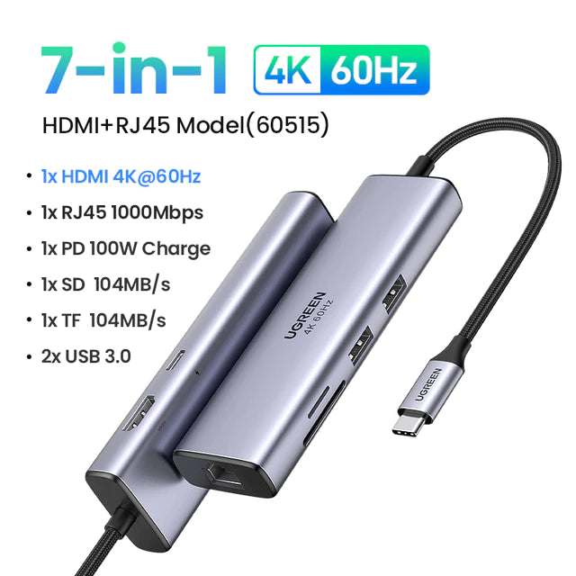 USB C HUB 4K 60Hz Type C